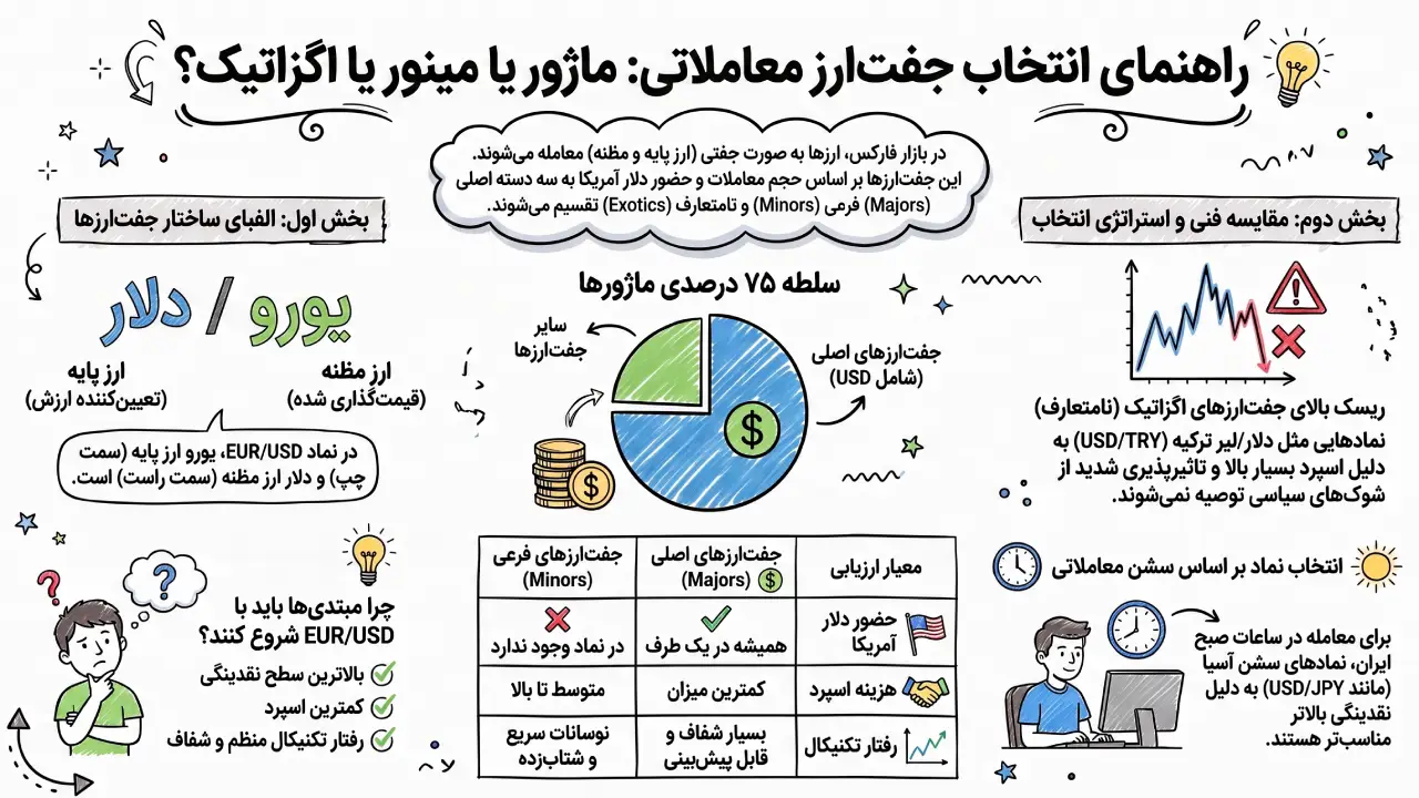 راهنمای انتخاب جفت ارز در بازار فارکس