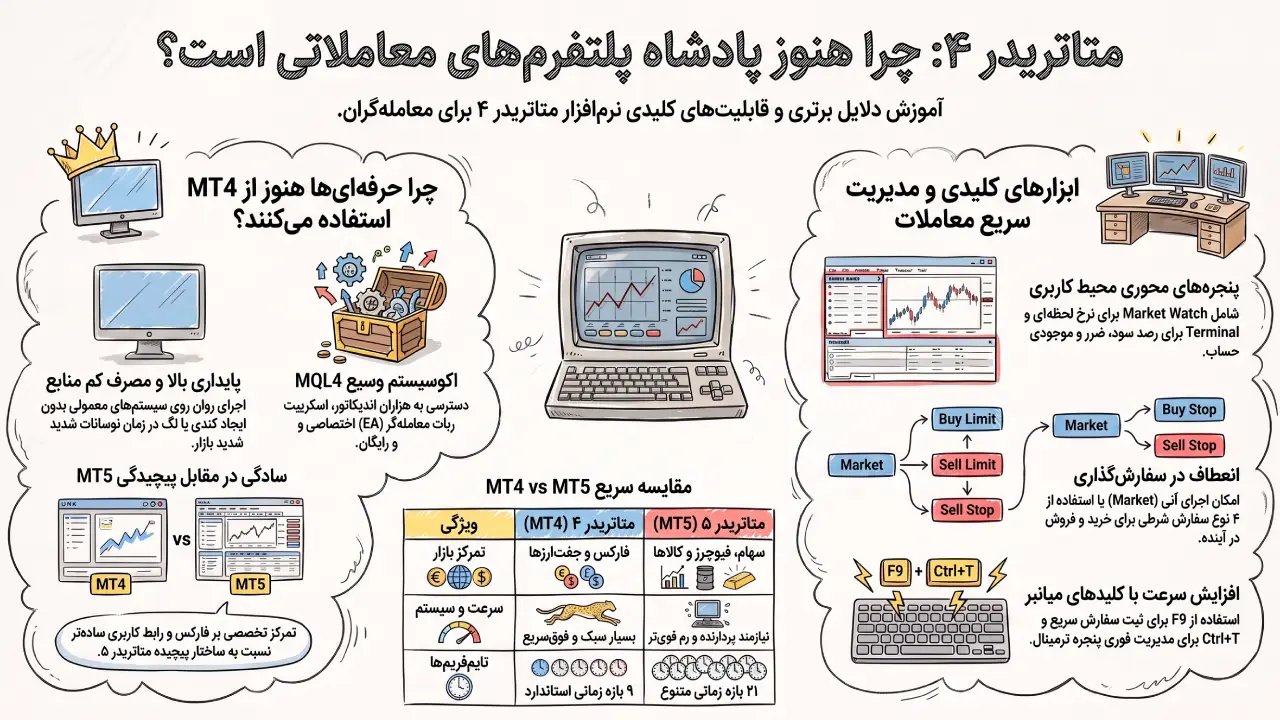 پلتفرم متاتریدر ۴ پادشاه معاملات