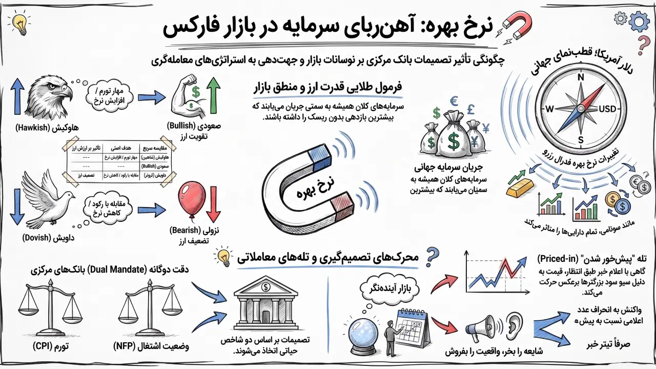 نرخ بهره بانک های مرکزی