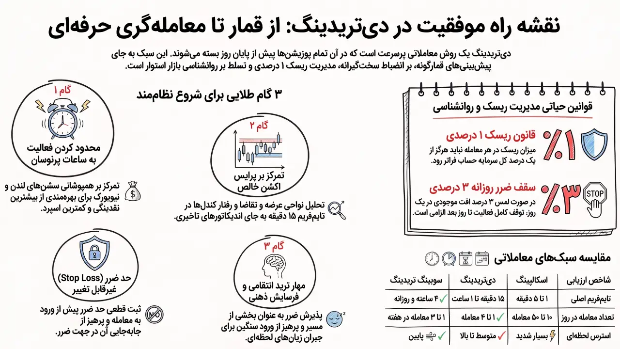 نقشه راه موفقیت در دی تریدینگ