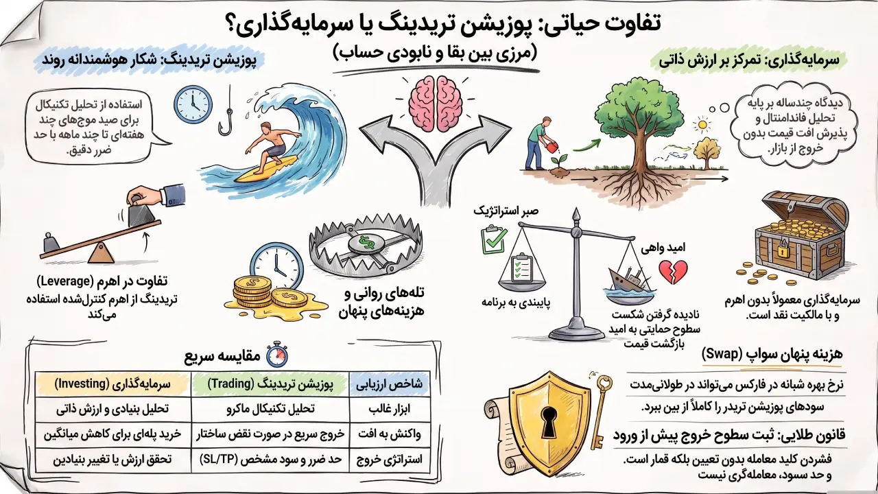 پوزیشن تریدینگ یا سرمایه گذاری؟ بررسی تفاوت و خطرات 