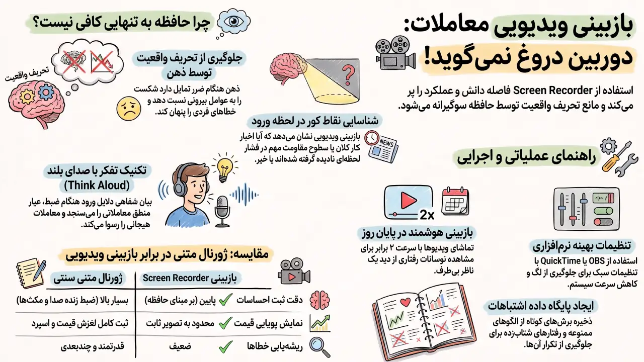 بازبینی ویدیویی معاملات ابزار Screen Recorder در ترید